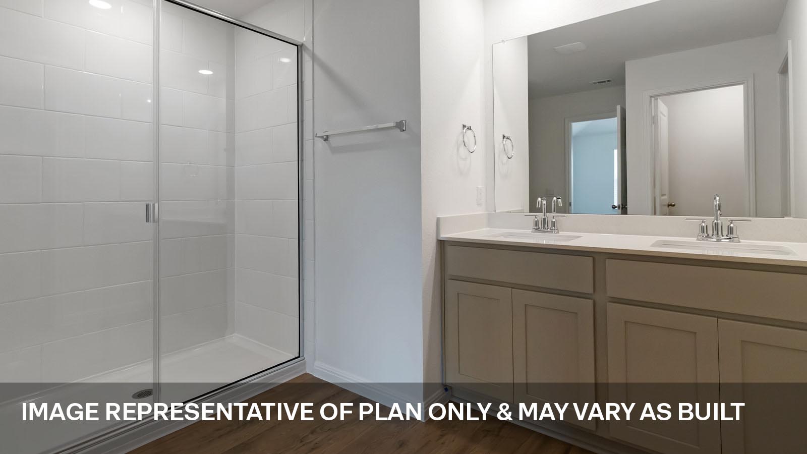 Main bathroom with walk-in shower.