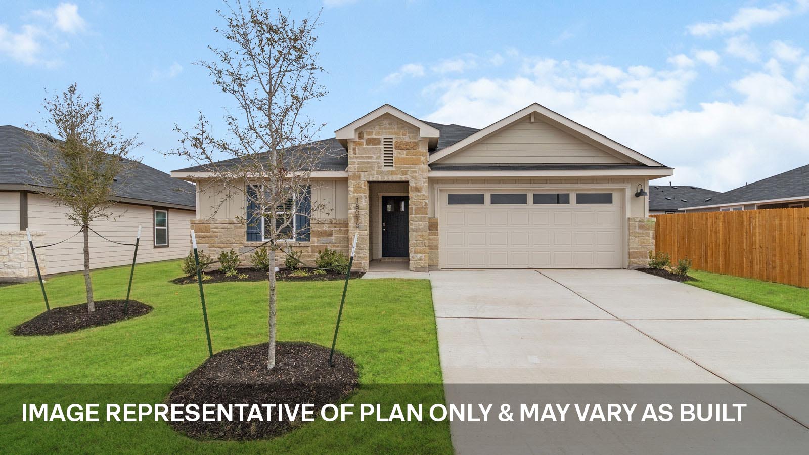 The Irvine floorplan - H Elevation at Monarch Ranch in Manor, TX.