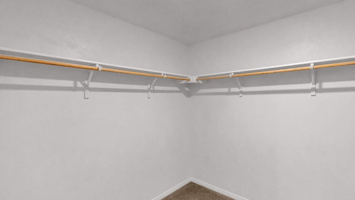 Walk-in closet in main bathroom.