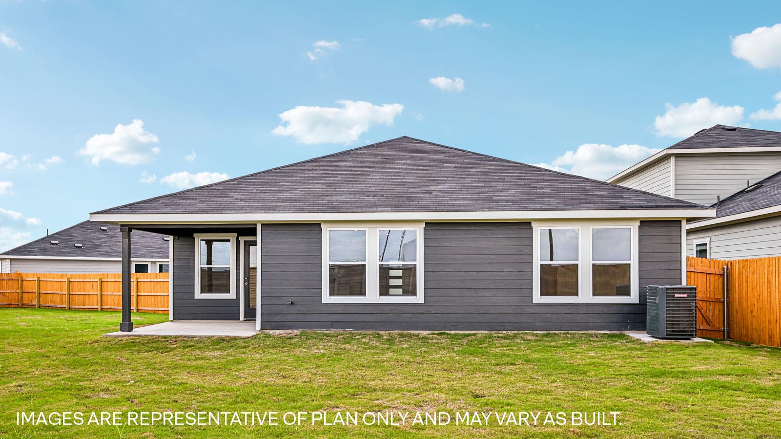 The Irvine floorplan - I Elevation at Monarch Ranch in Manor, TX.