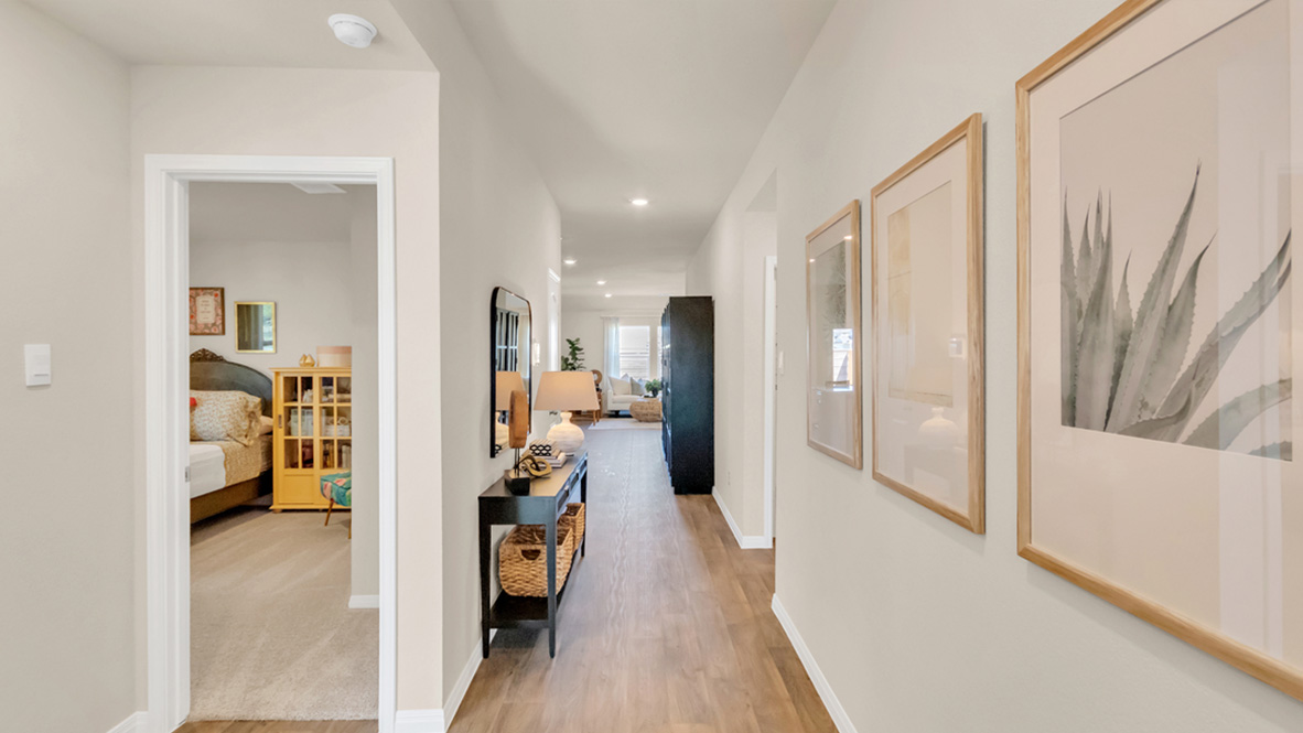 Entryway leading to the living area.