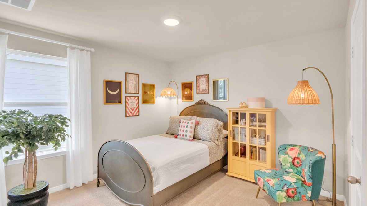 Bedroom 3 with window and closet.