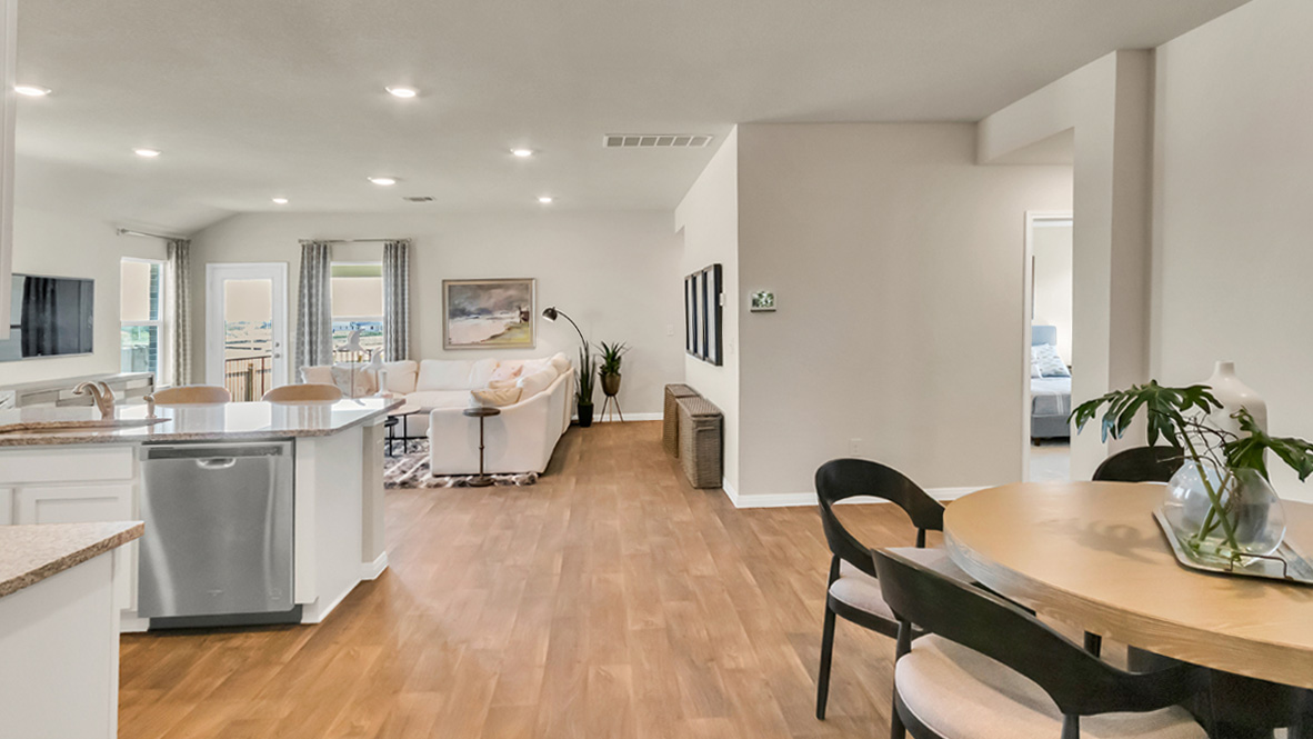 spacious open concept living area