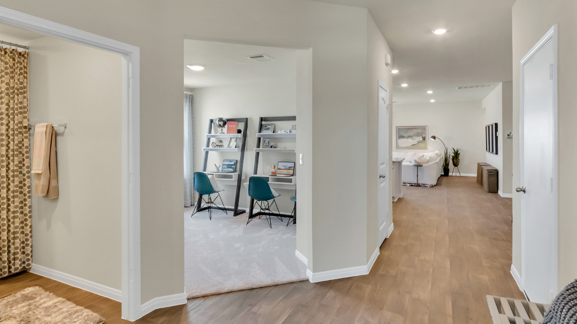 Front entry view of the home