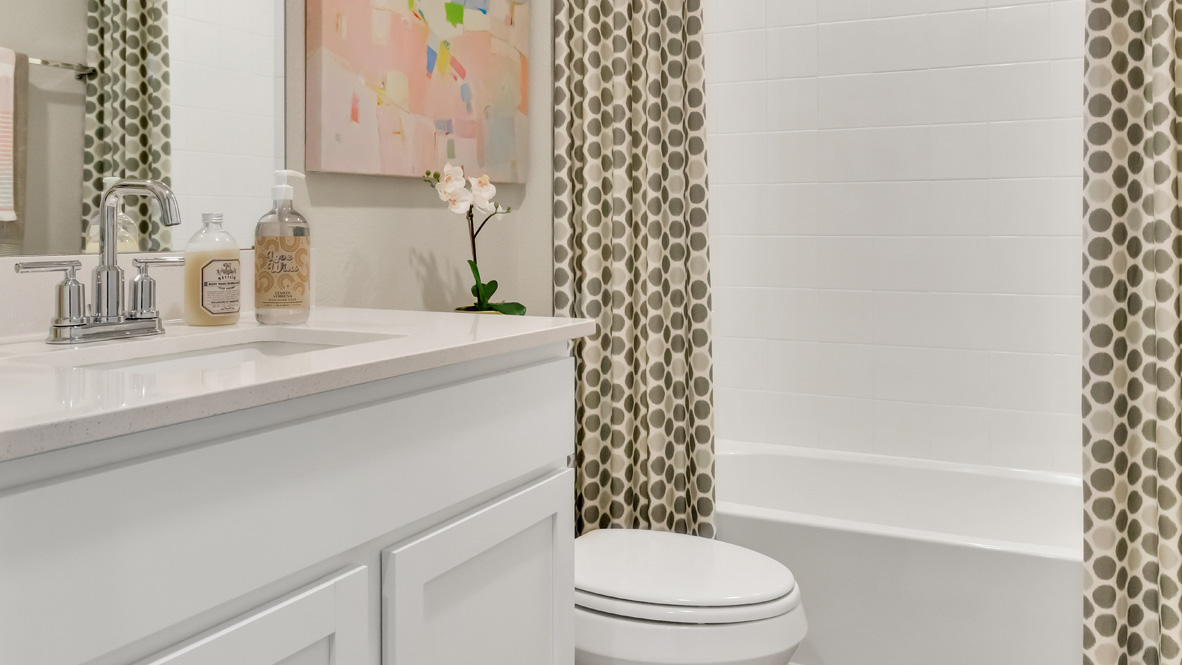 bathroom with a vanity sink, toilet and shower