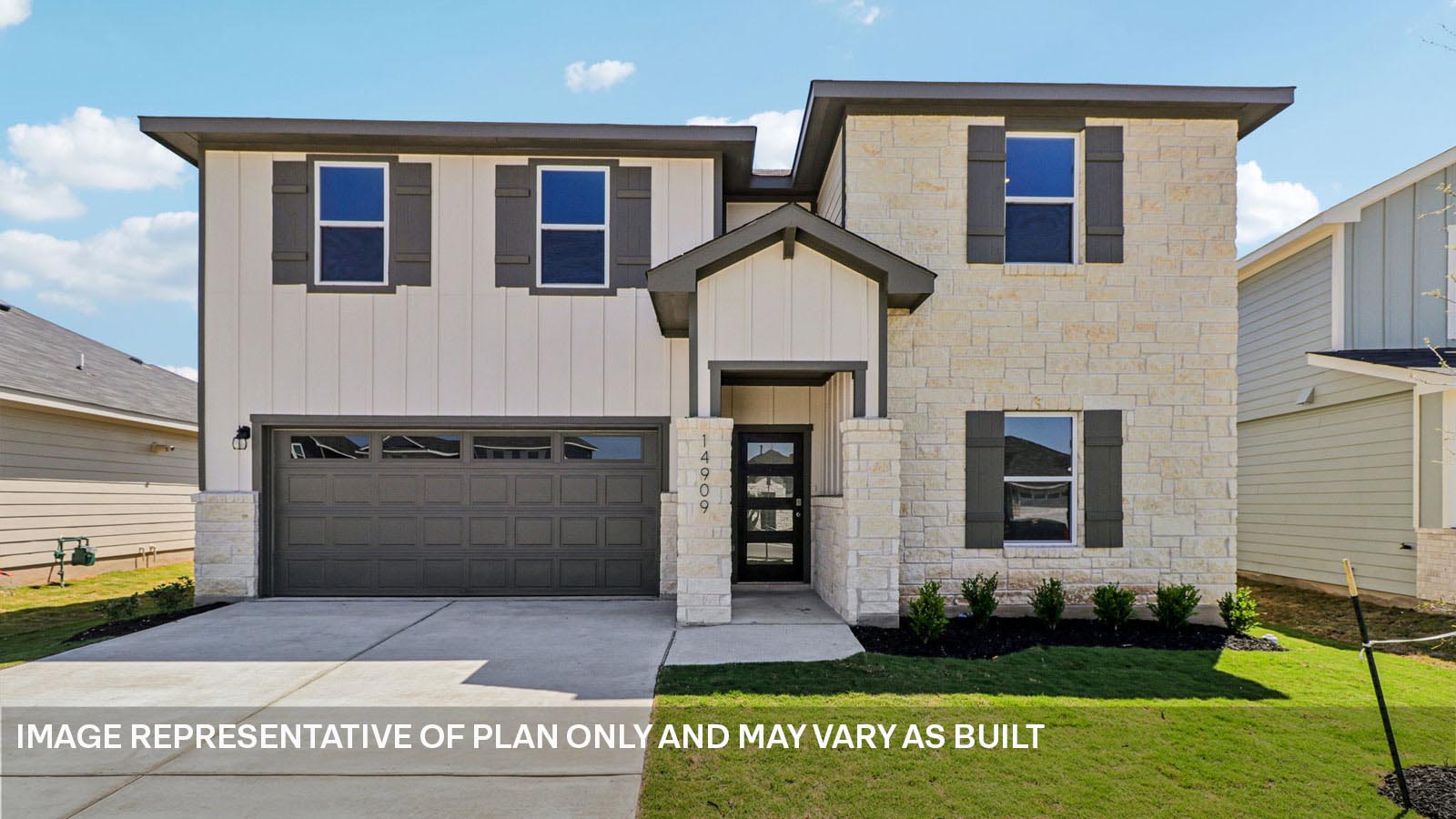 The Quincy Floorplan - H Elevation at Monarch Ranch in Manor, TX.