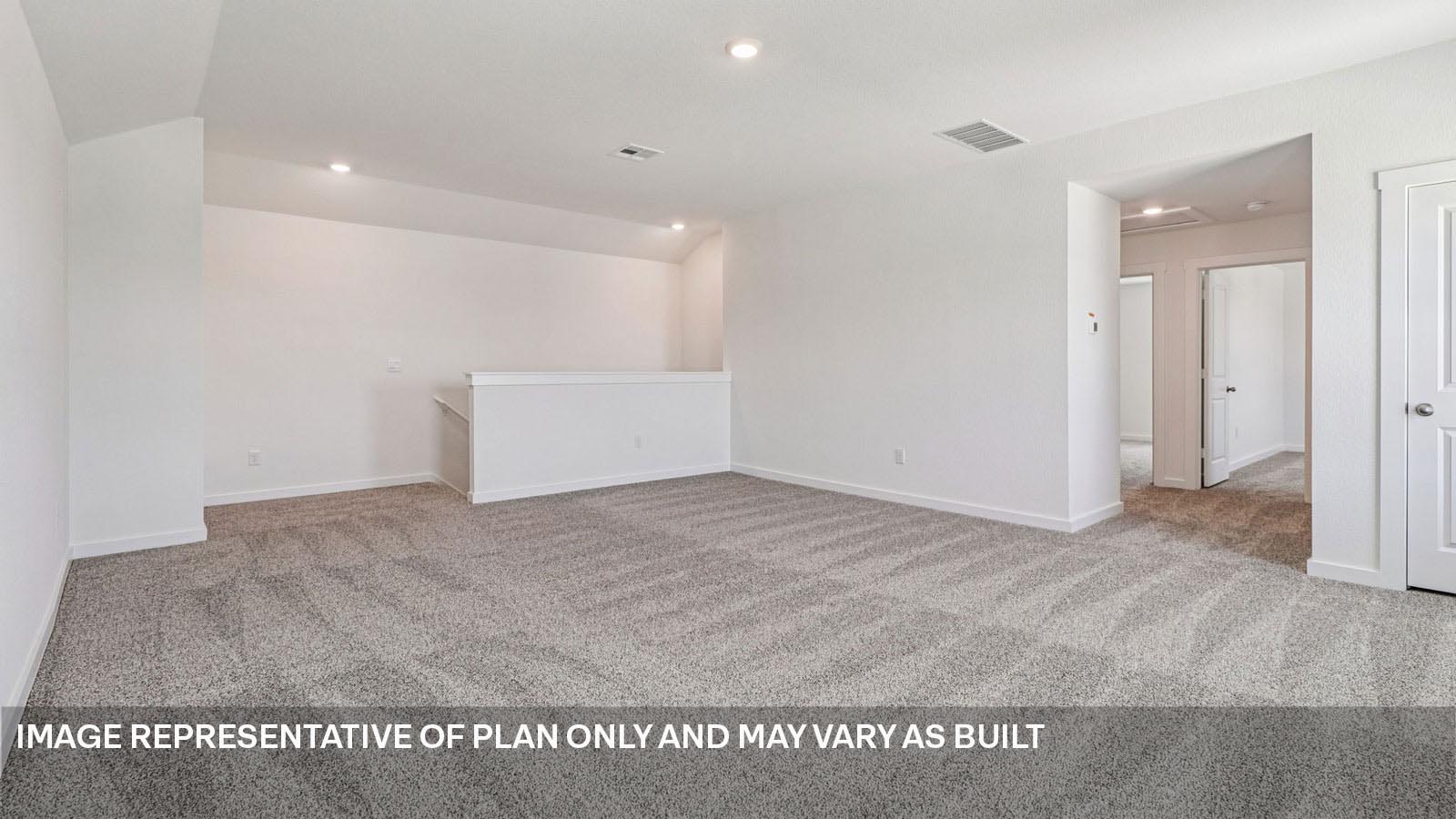 Spacious upstairs game room.