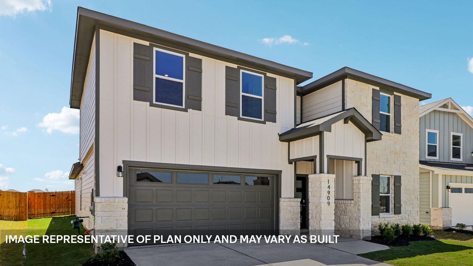 The Quincy Floorplan - H Elevation at Monarch Ranch in Manor, TX.