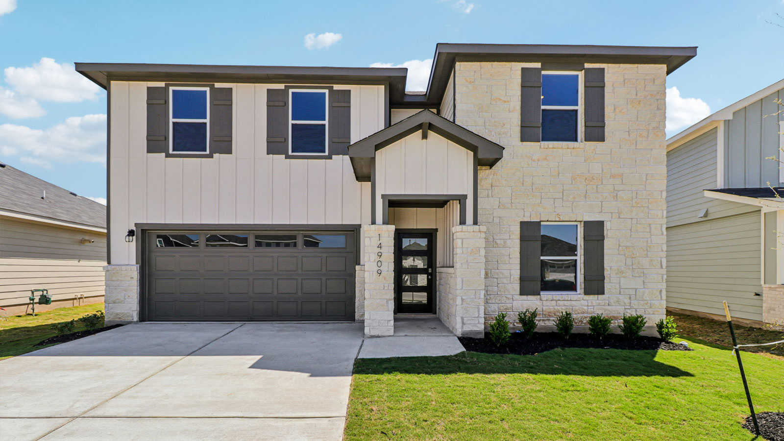 Exterior of new build home.