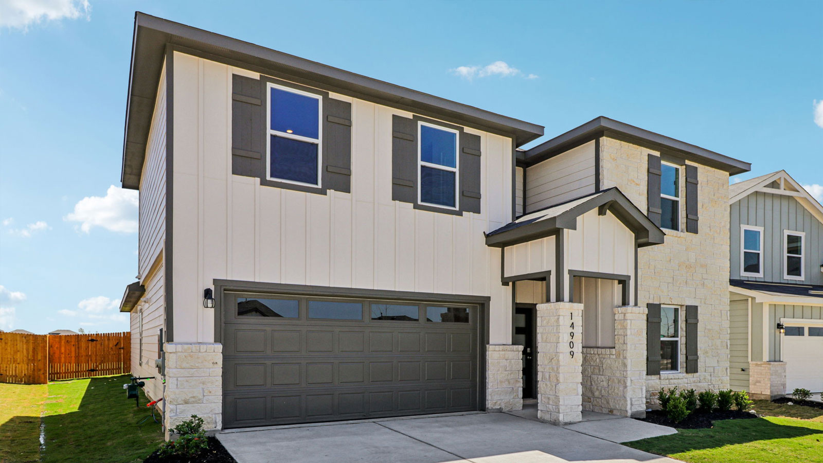 Exterior of new build home.