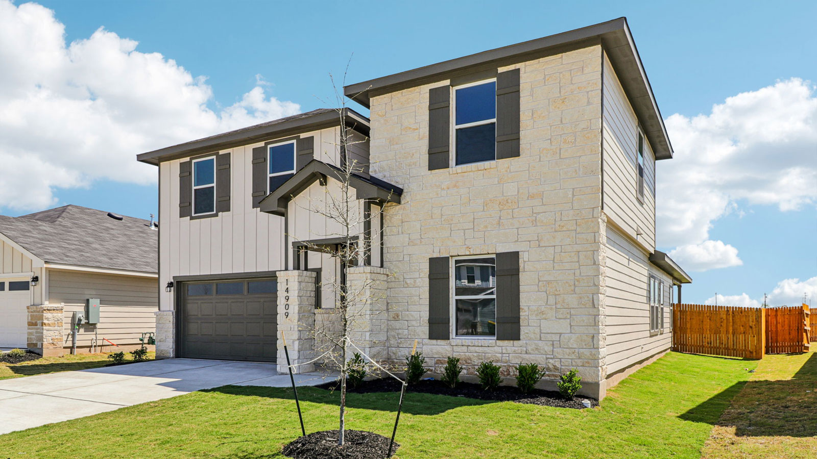 Exterior of new build home.
