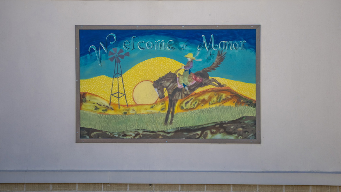Welcome To Manor Sign