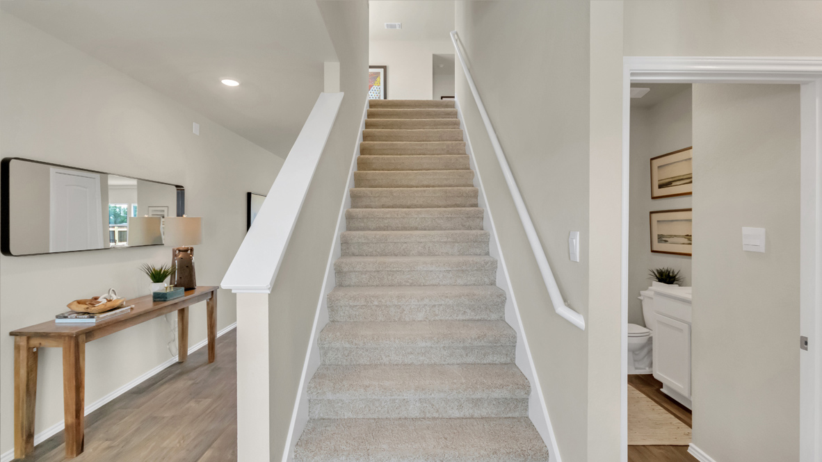 stairs leading up to the second floor