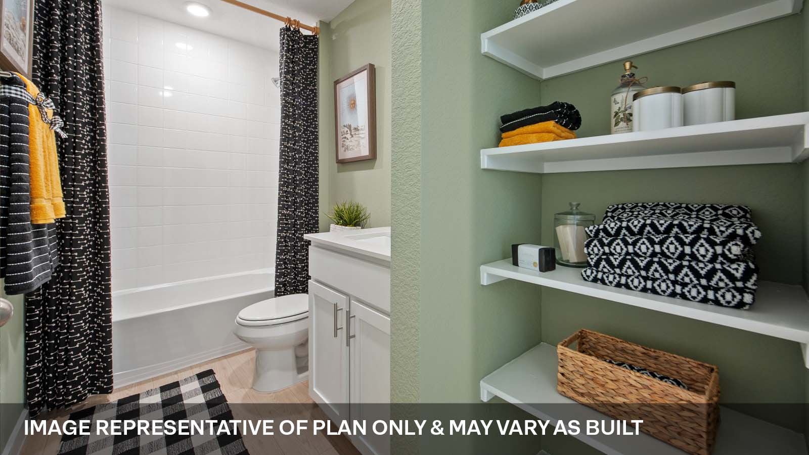Bathroom 2 with shower and bathtub.