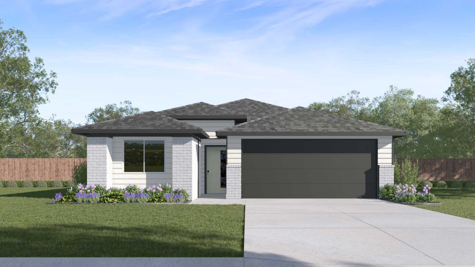 Exterior of new build home.