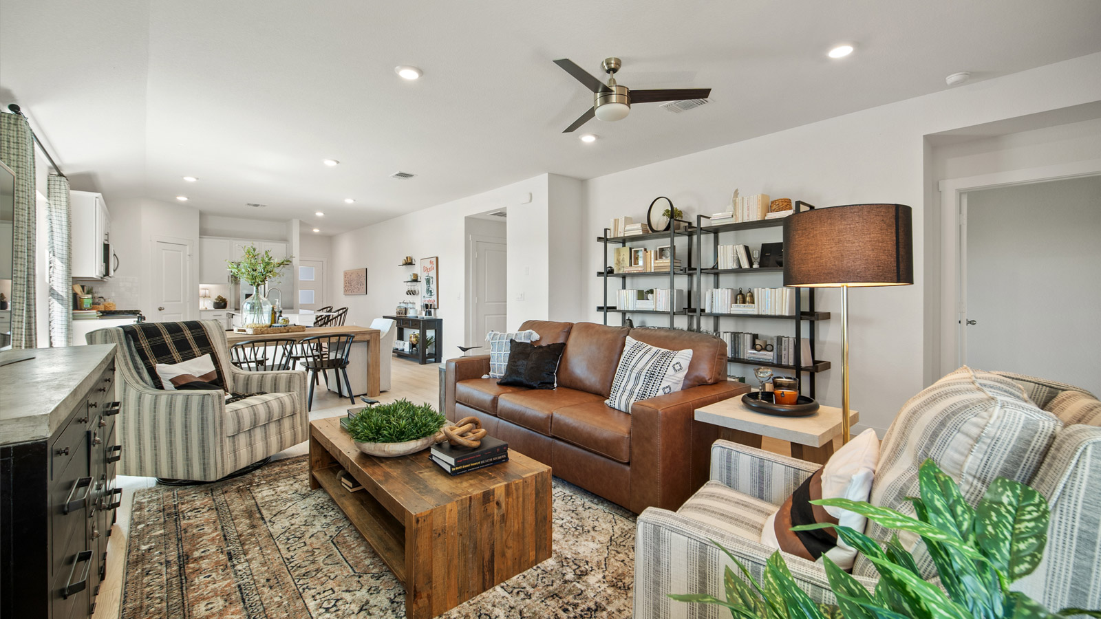 Living area in the center of the home