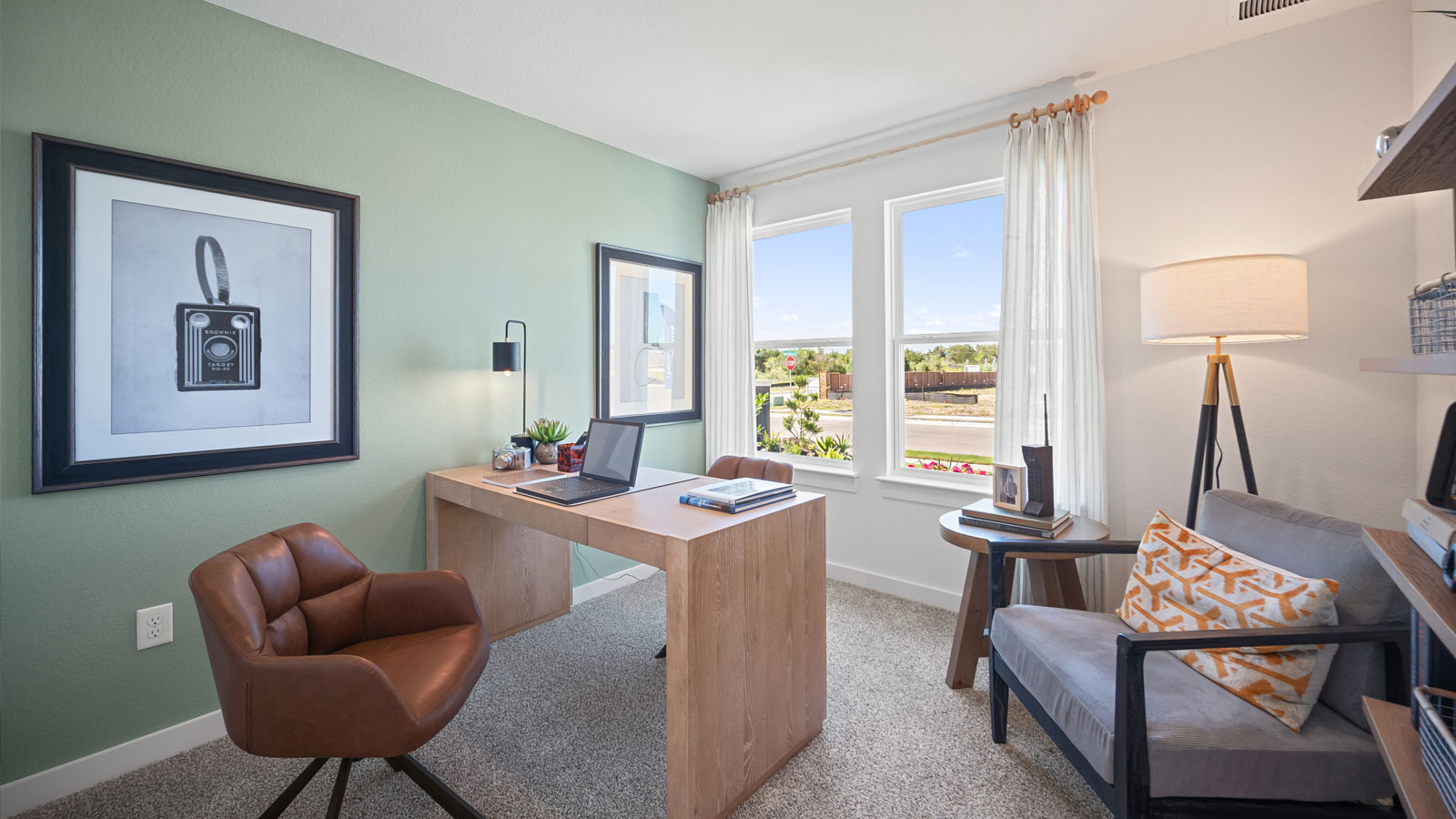 Bedroom 1 located near the front of the home.