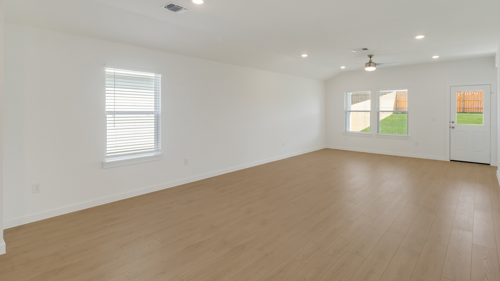 Open-concept living area.