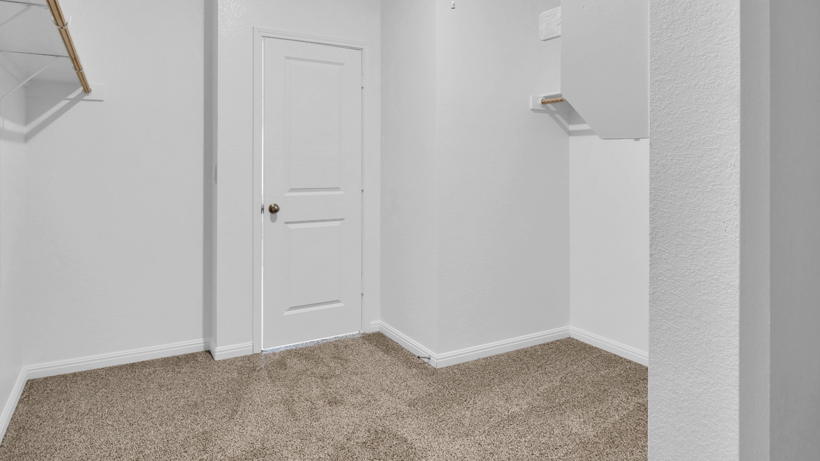 spacious walk in closet