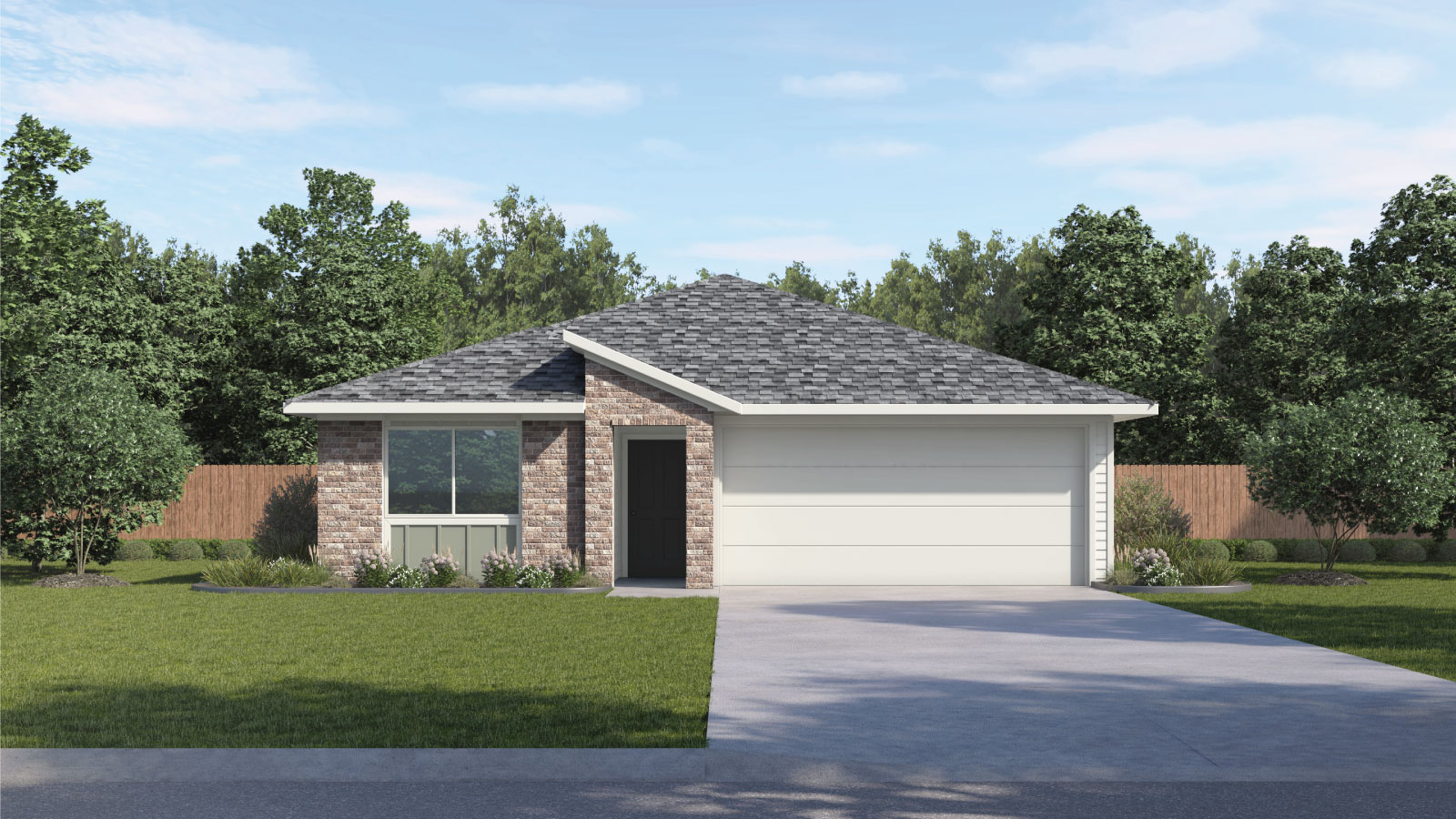 The Anderson floorplan - M Elevation at Trails at Wildhorse in Austin, TX.