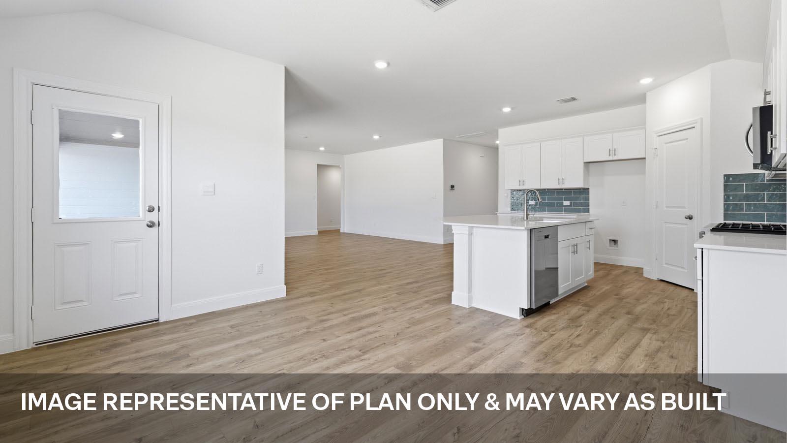 Open family room with windows.