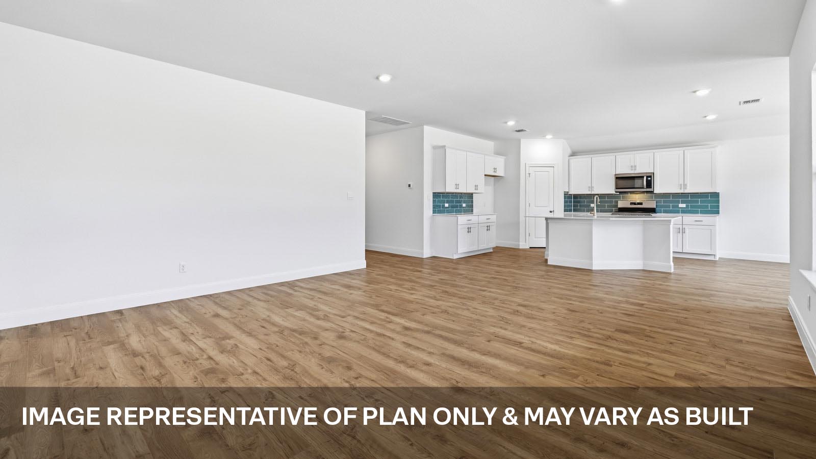 Open family room with windows.