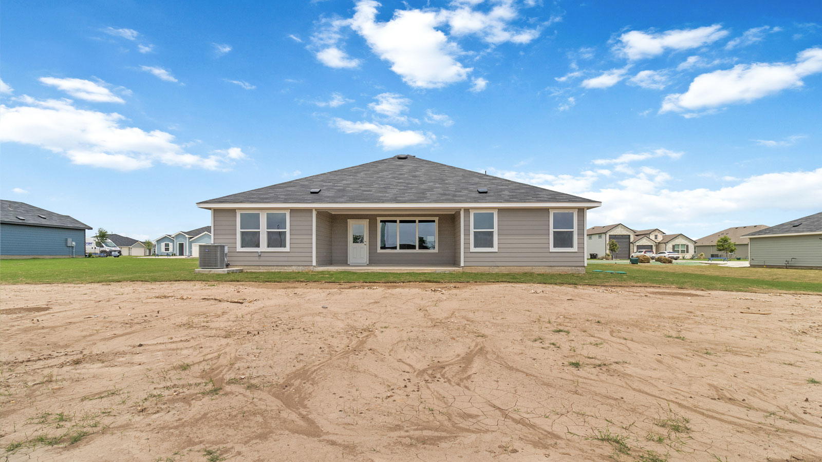 Spacious half acre lot.