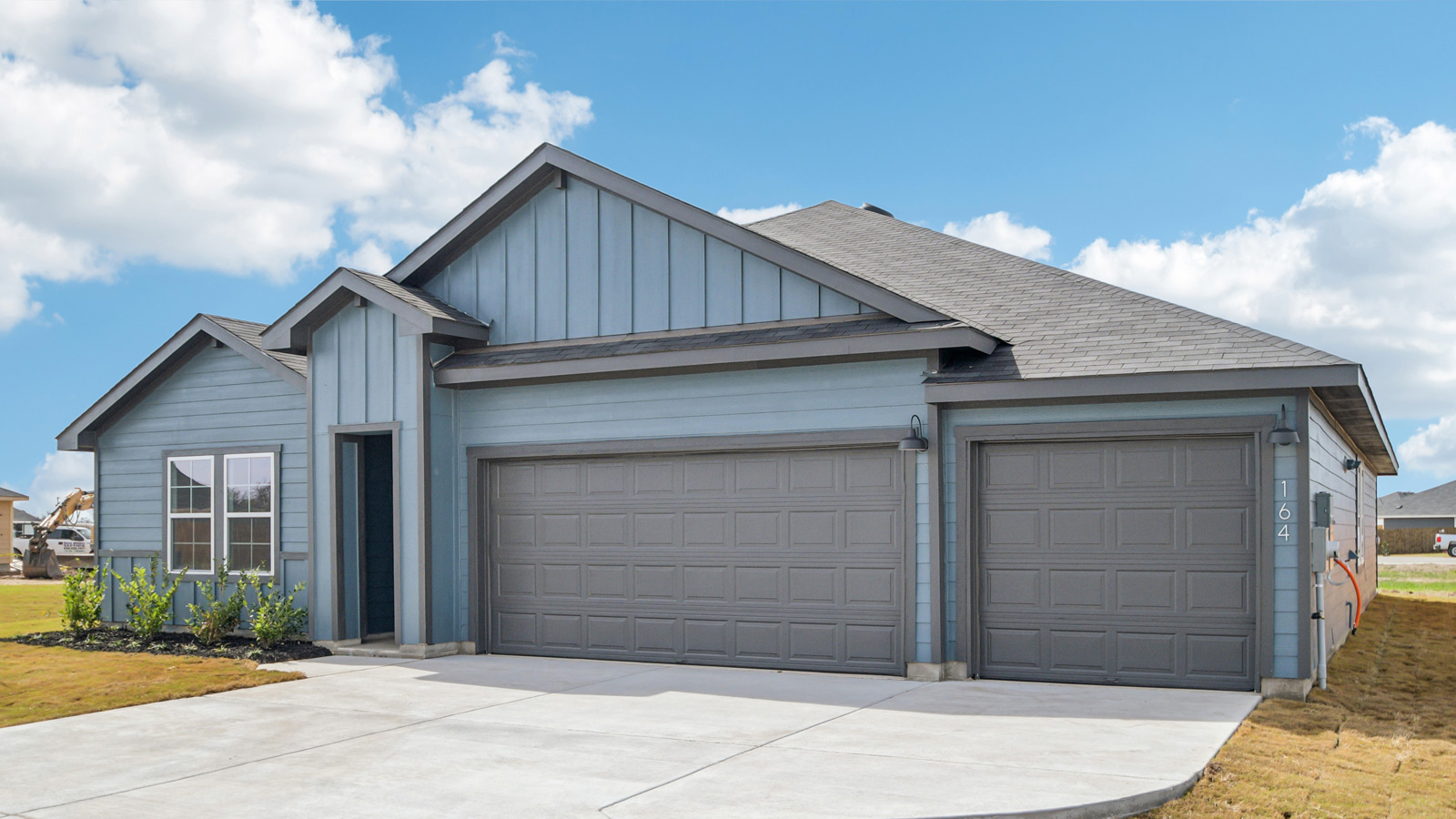 Exterior of 164 Great Northern Drive at Railhead in Cedar Creek, TX.