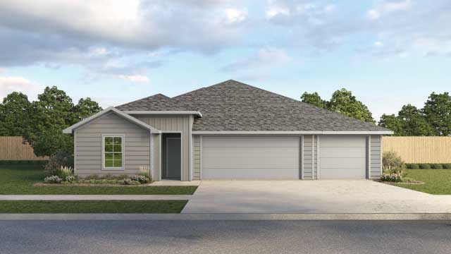 The Courtland Front Exterior Rendering - Elevation A
