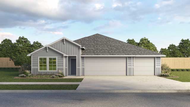 The Courtland Front Exterior Rendering - Elevation B