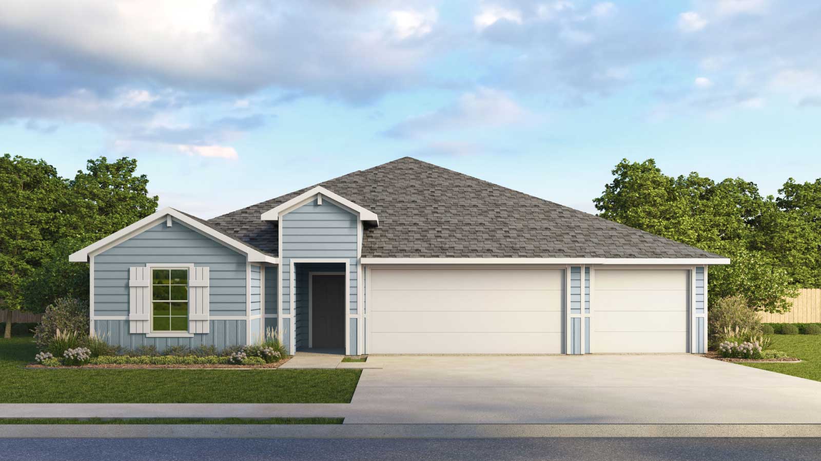 The Grayson floorplan at Railhead in Cedar Creek, TX.