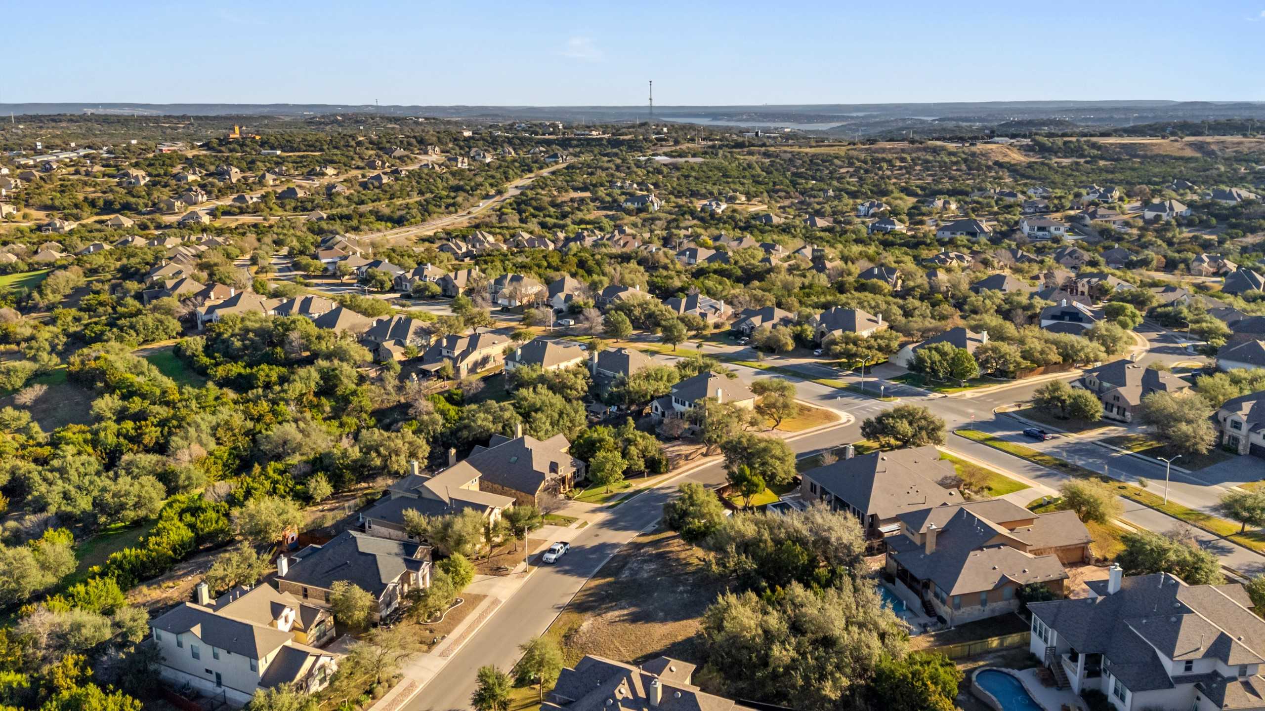 overhead view of community