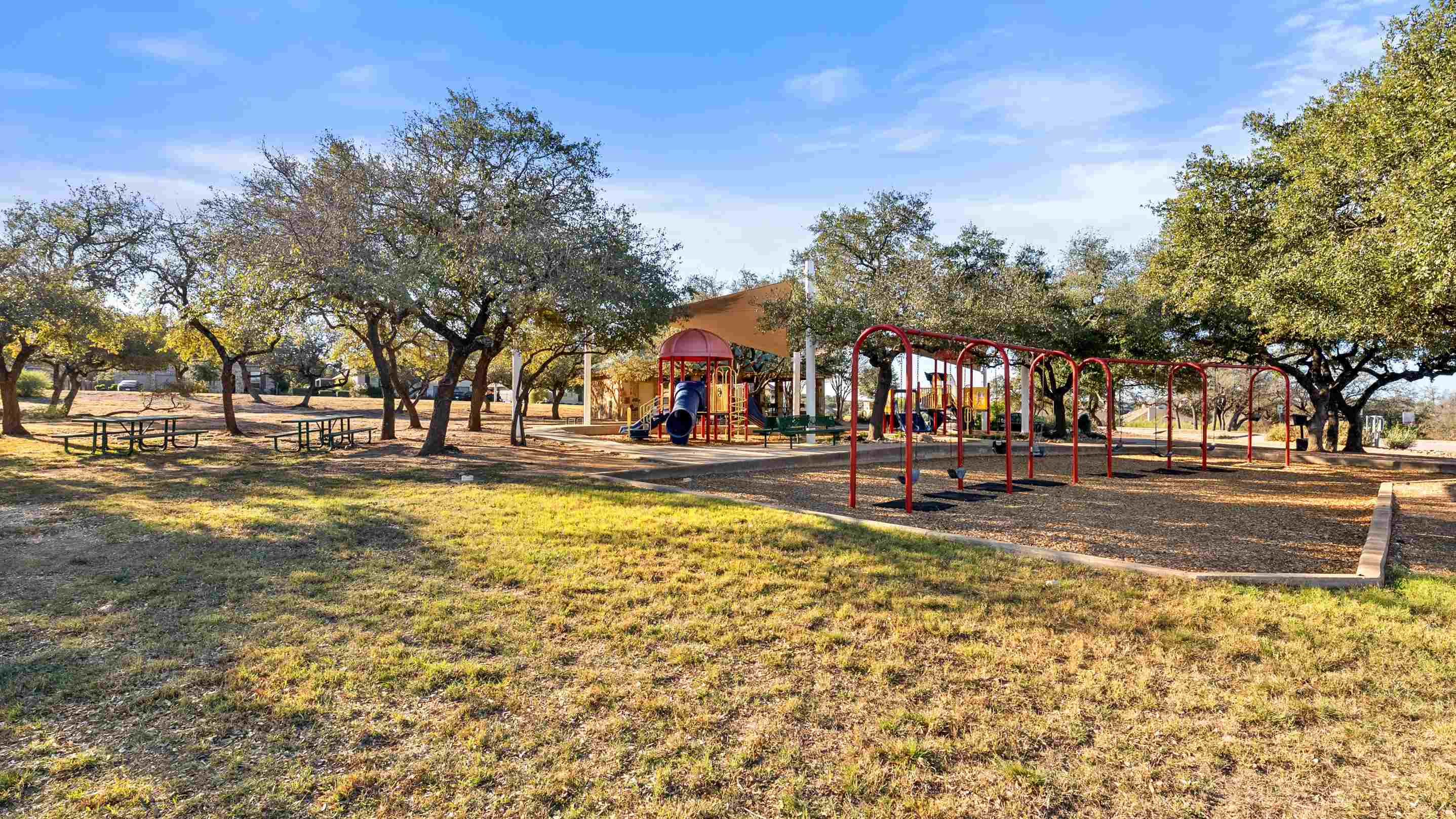 neighborhood park with junglegym