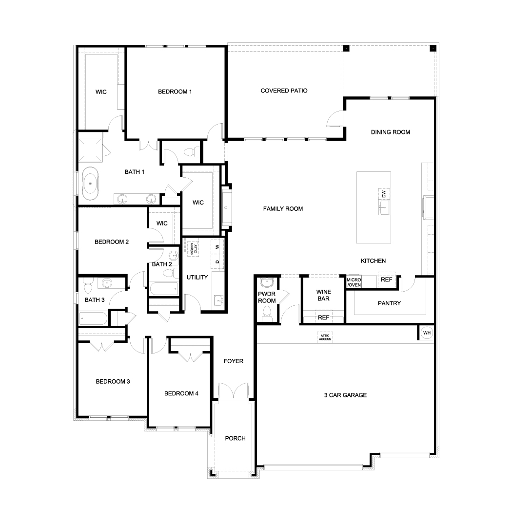 The Azle floorplan at Sola Vista at West Cypress Hills in Spicewood, TX.