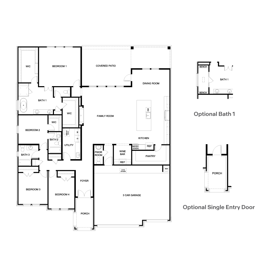 The Azle floorplan at Sola Vista at West Cypress Hills in Spicewood, TX.