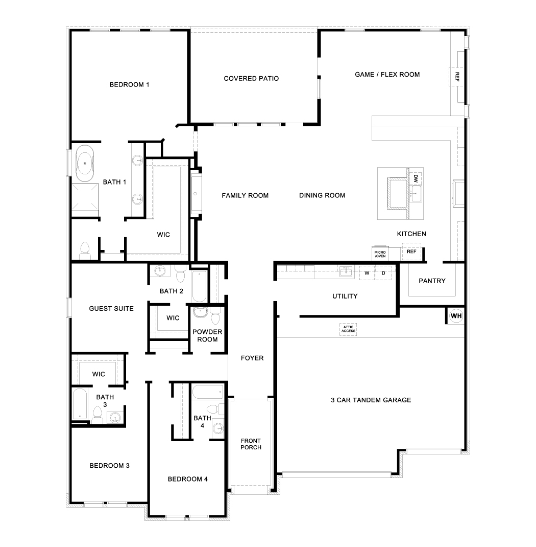 The Bremond floorplan at Sola Vista at West Cypress Hills in Spicewood, TX.