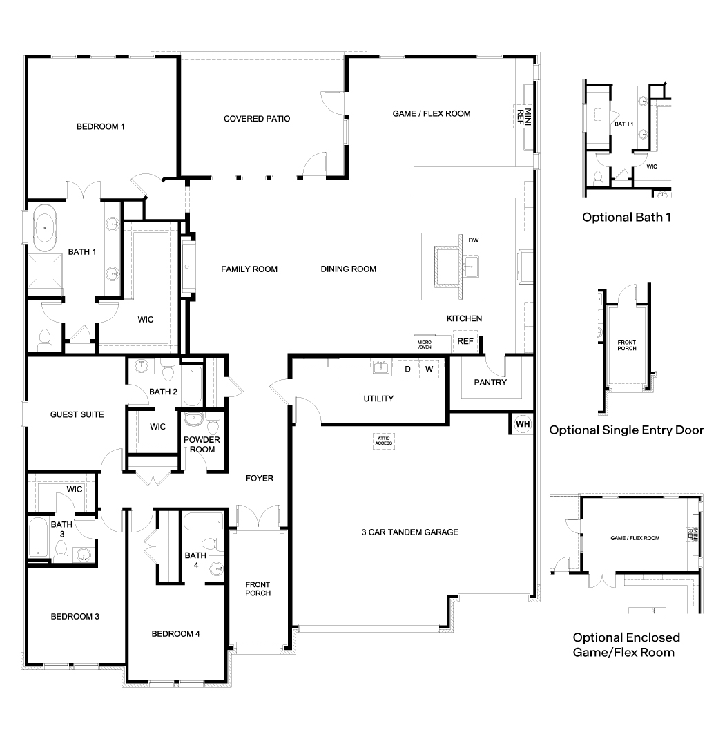 The Bremond floorplan at Sola Vista at West Cypress Hills in Spicewood, TX.