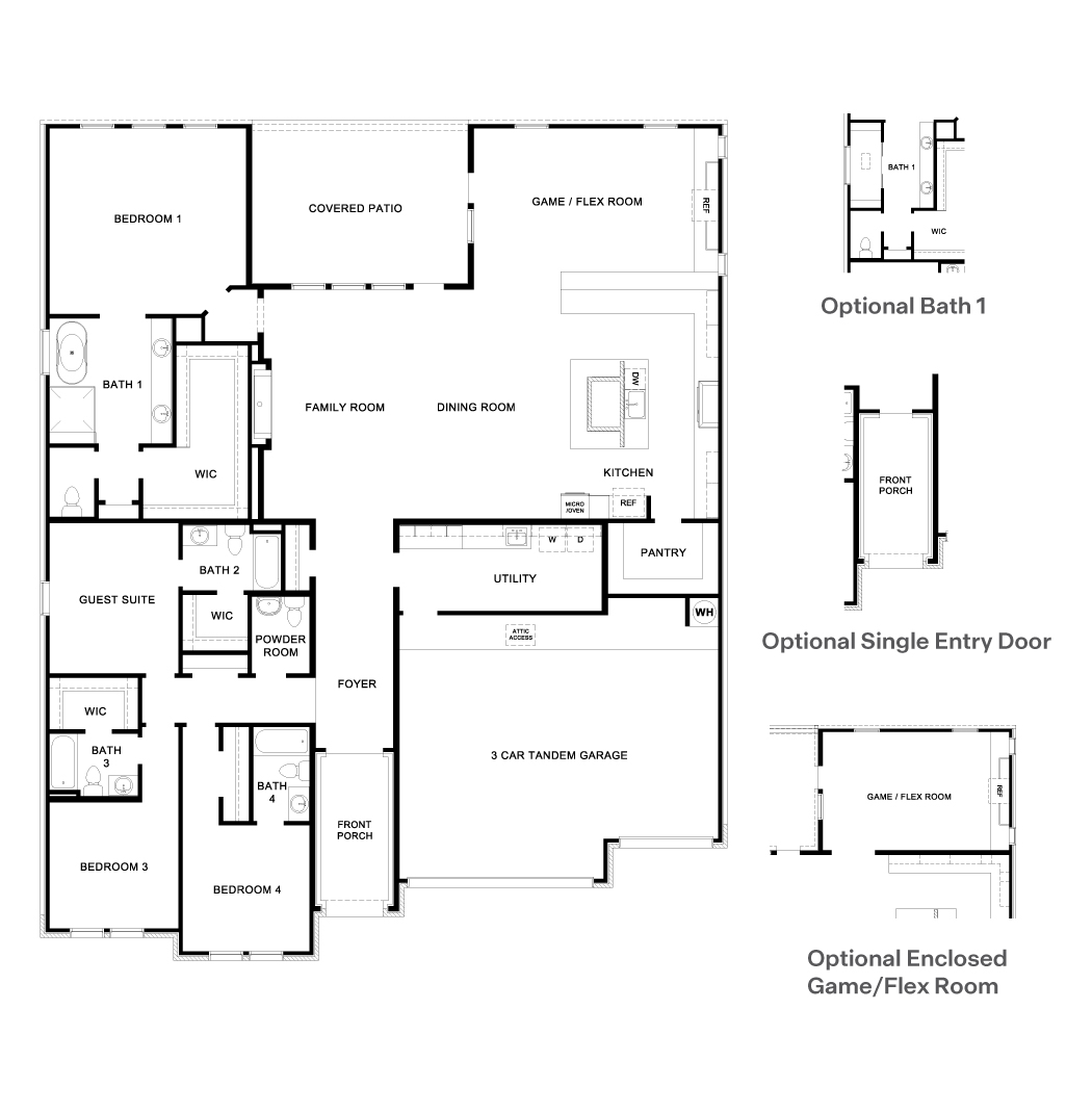 The Bremond floorplan at Sola Vista at West Cypress Hills in Spicewood, TX.