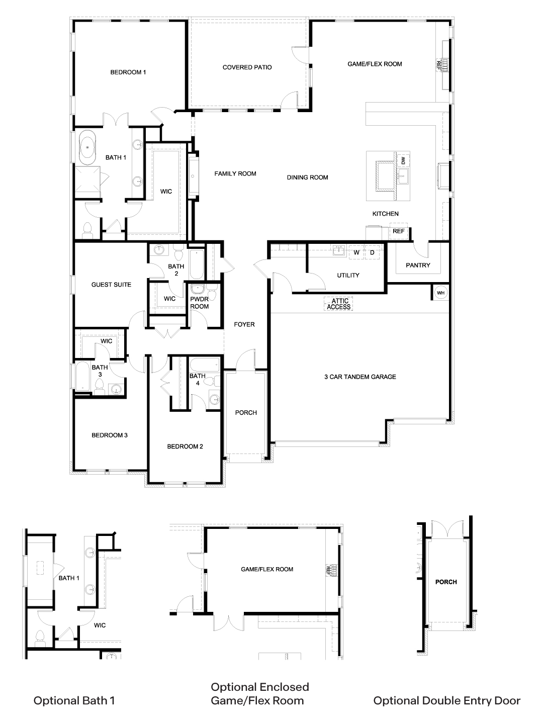 The Bremond floorplan at Sola Vista at West Cypress Hills in Spicewood, TX.