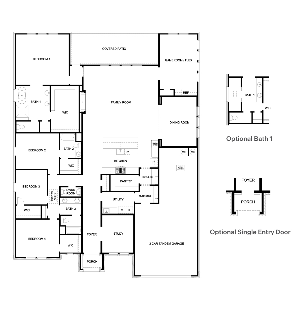 The Crowley floorplan at Sola Vista at West Cypress Hills in Spicewood, TX.