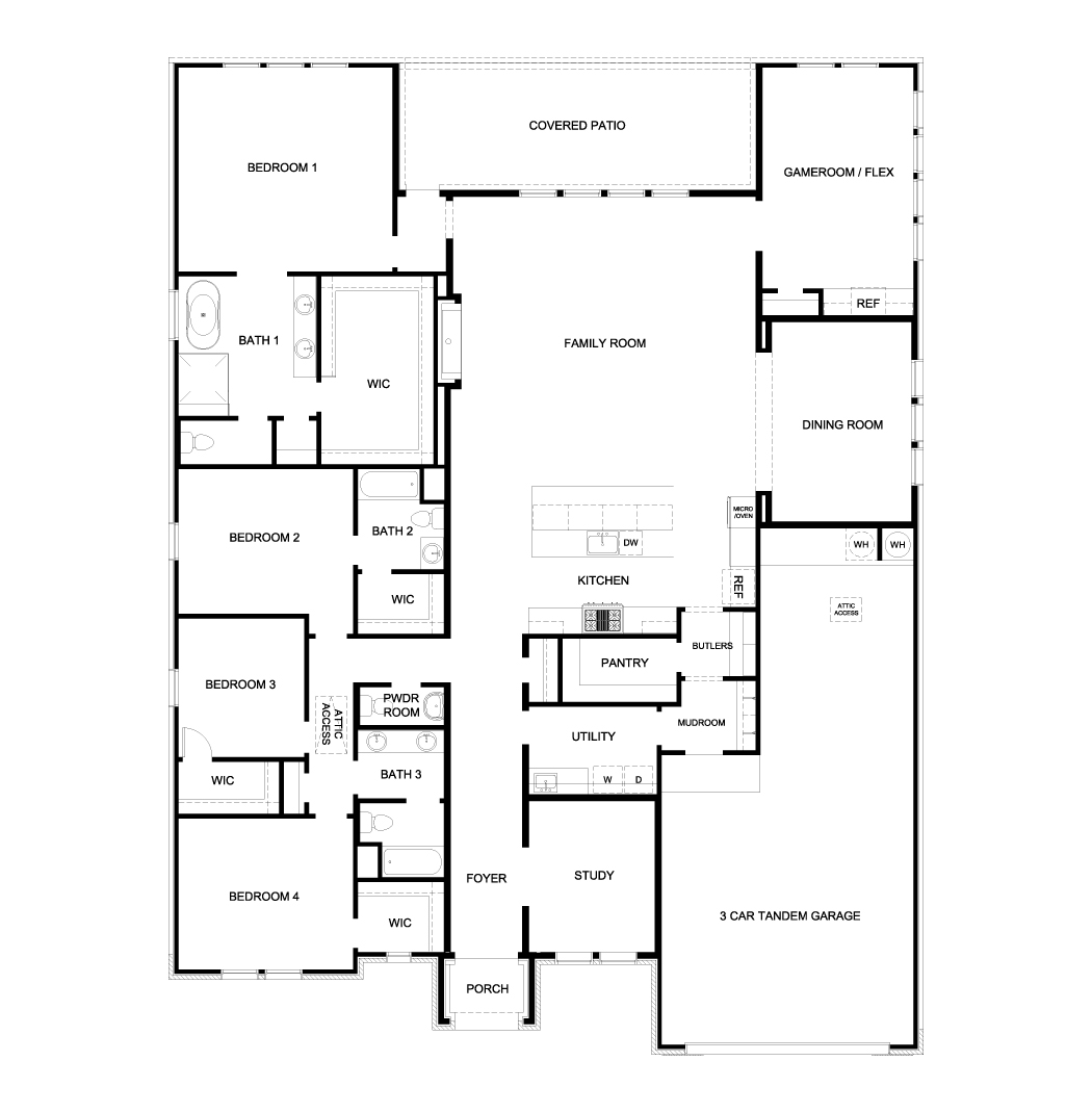The Crowley floorplan at Sola Vista at West Cypress Hills in Spicewood, TX.