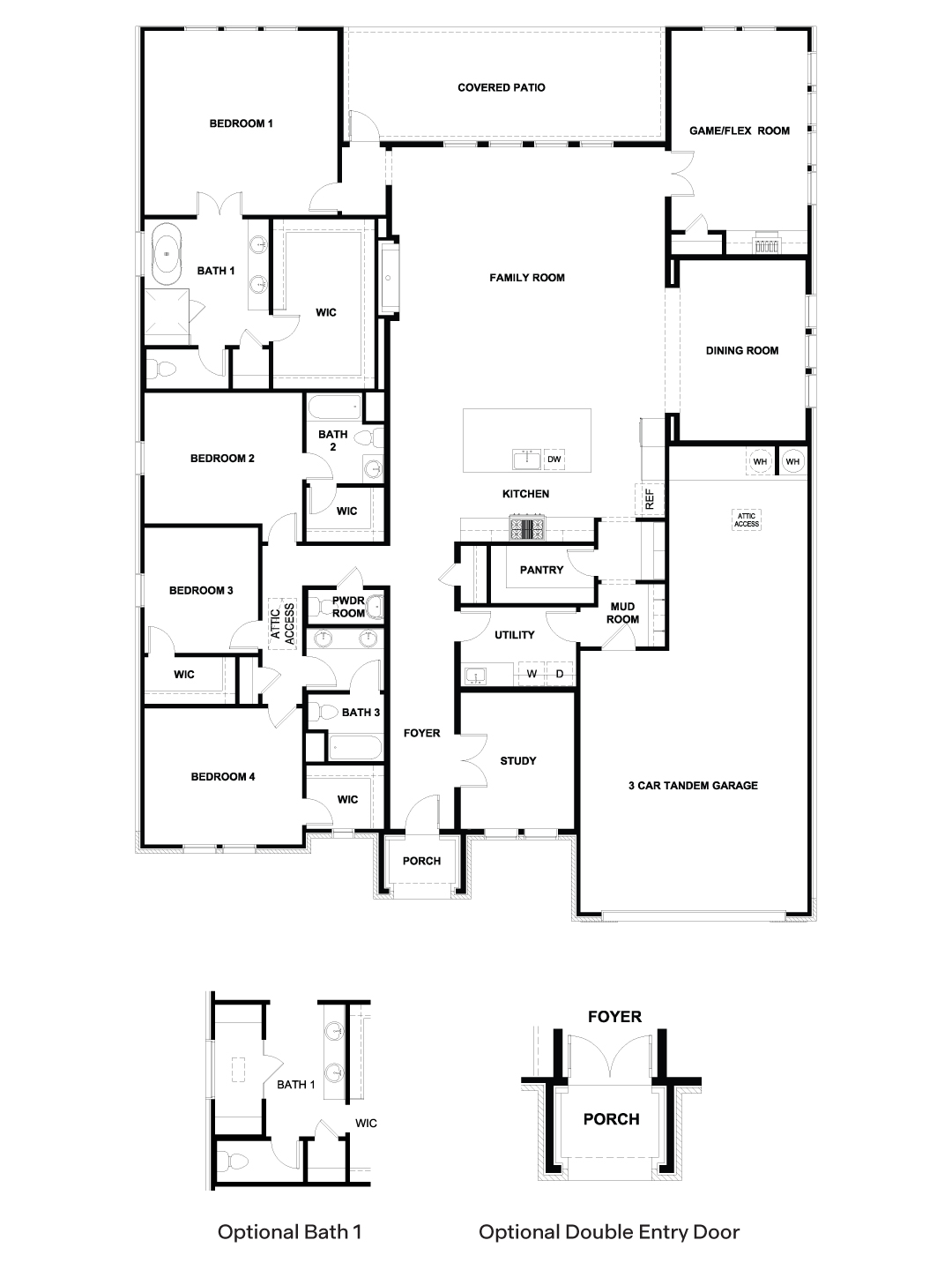 The Crowley floorplan at Sola Vista at West Cypress Hills in Spicewood, TX.