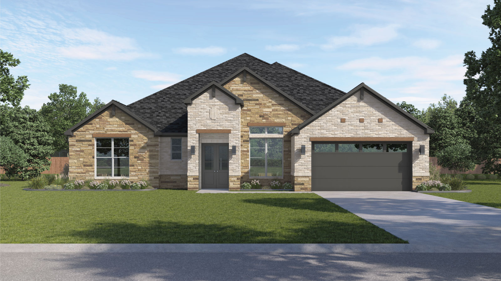 The Crowley floorplan at Sola Vista at West Cypress Hills in Spicewood, TX.