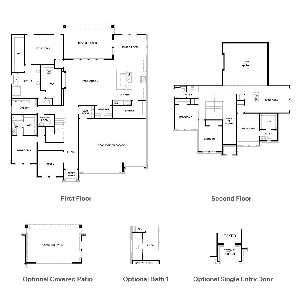The Denison floorplan at Sola Vista at West Cypress Hills in Spicewood, TX.