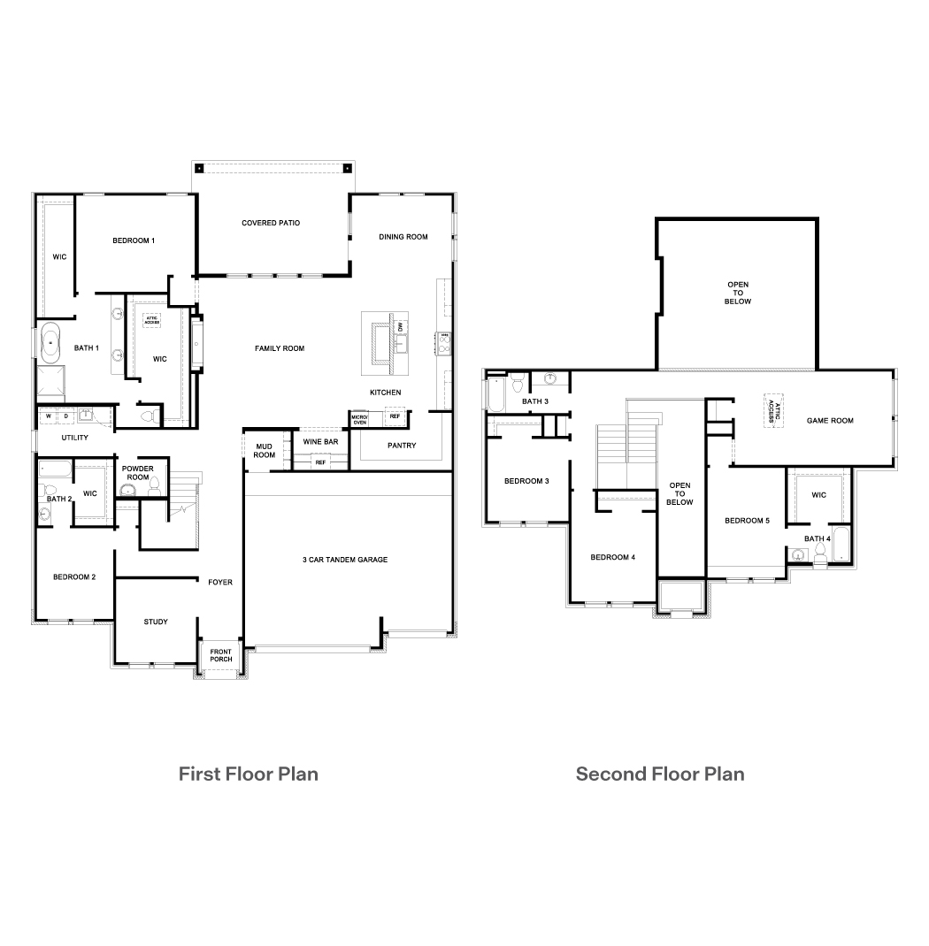 The Denison floorplan at Sola Vista at West Cypress Hills in Spicewood, TX.