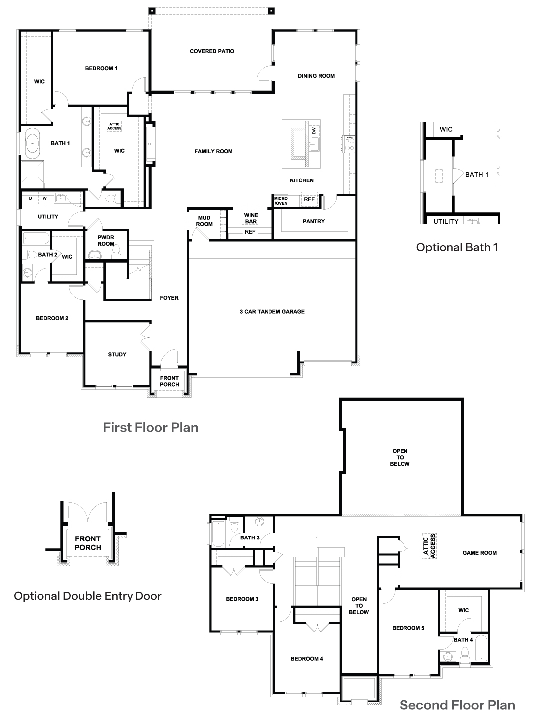 The Denison floorplan at Sola Vista at West Cypress Hills in Spicewood, TX.
