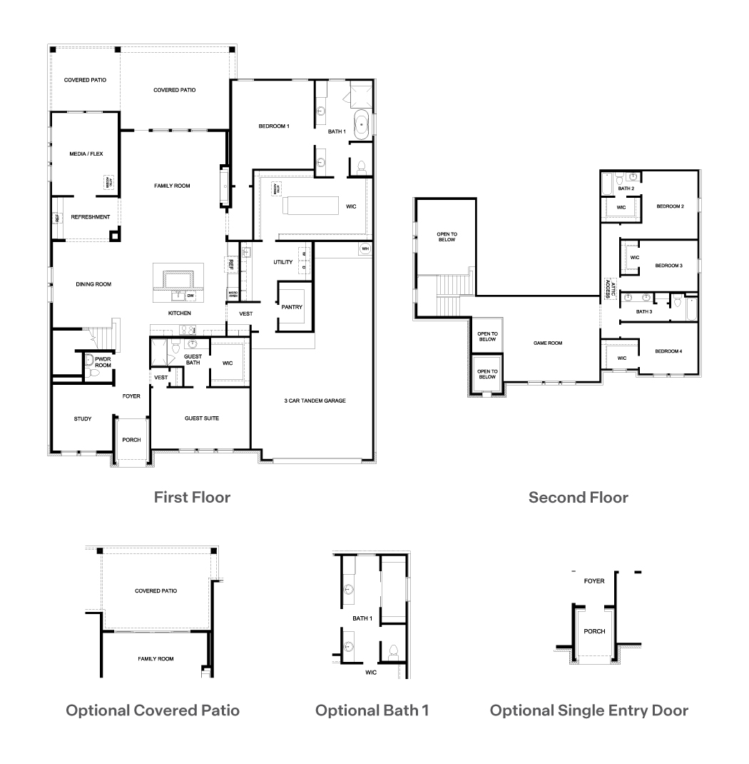 The Fulton floorplan at Sola Vista at West Cypress Hills in Spicewood, TX.