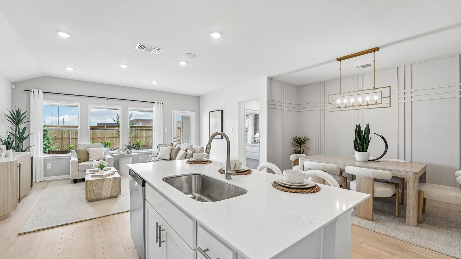 Large kitchen island.