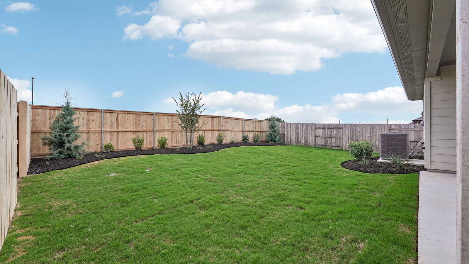 Spacious backyard.