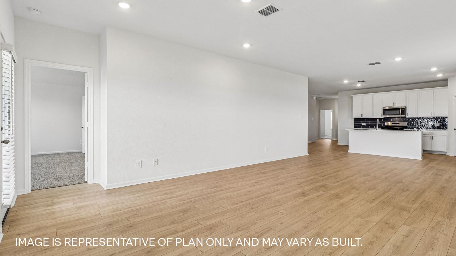 Gaven Open Livingroom with Backyard View